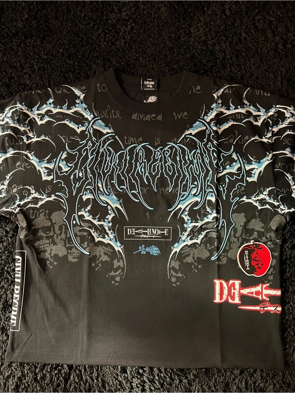 Death Note Ryuk Graphic Short Sleeve Tee - Black